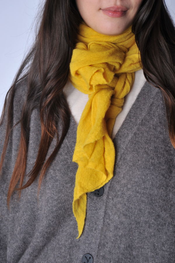 Botto Giuseppe Yellow Curry Diamond Scarf