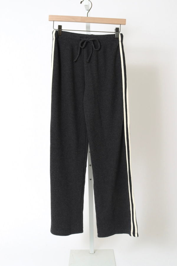 Donni. The Thermal Crop Stripe Pant