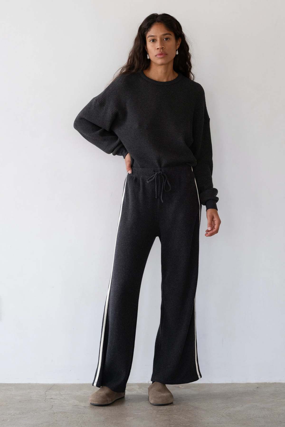 Donni. The Thermal Crop Stripe Pant - Image 3 of 5