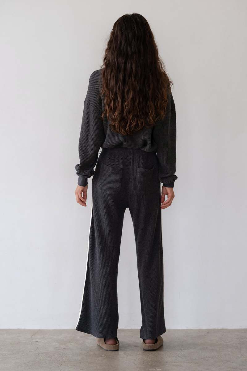 Donni. The Thermal Crop Stripe Pant