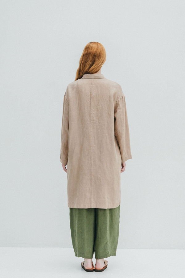 Fog Linen Work Josephine Coat - Beige