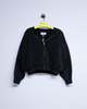 MM6 Maison Margiela Black Cotton Deconstructed Zipped Sweatshirt - Thumbnail 1