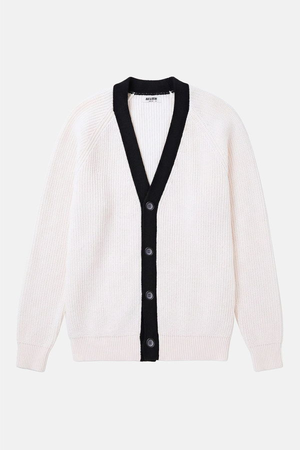 Blue&Cream BK Ribbed Combo Cardigan