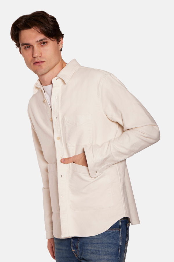 Aspesi Heavy Twill Overshirt Shirt - Ivory