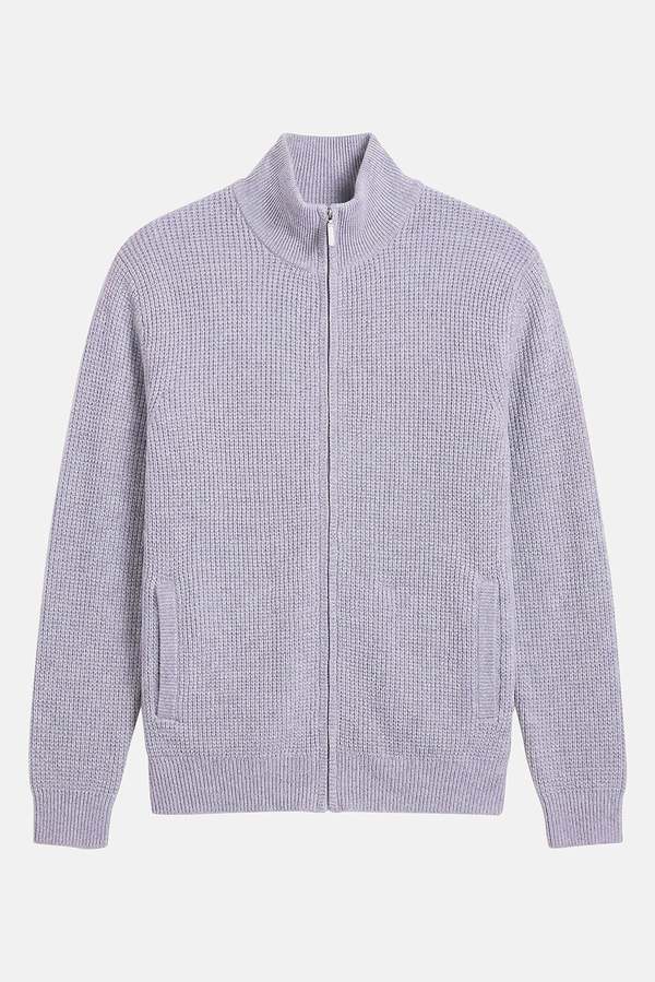 Blue&Cream Kenny Cash Waffle Zip Up Sweater