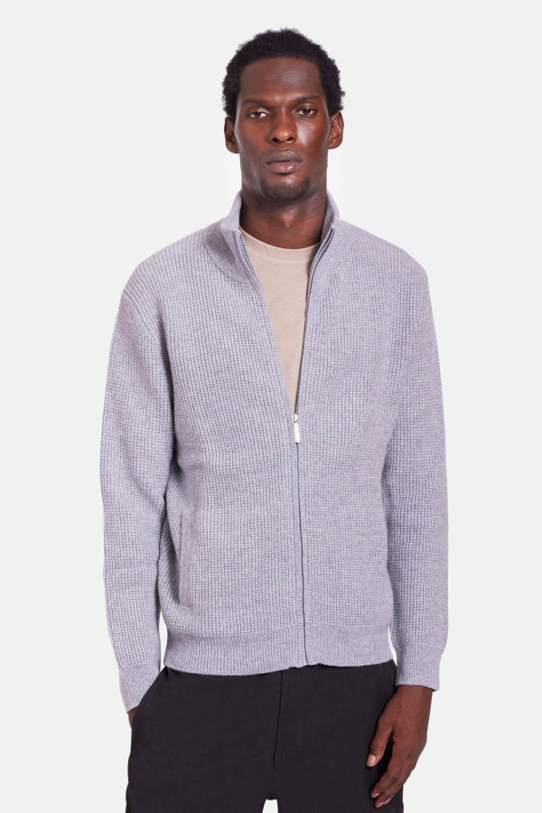 Blue&Cream Kenny Cash Waffle Zip Up Sweater