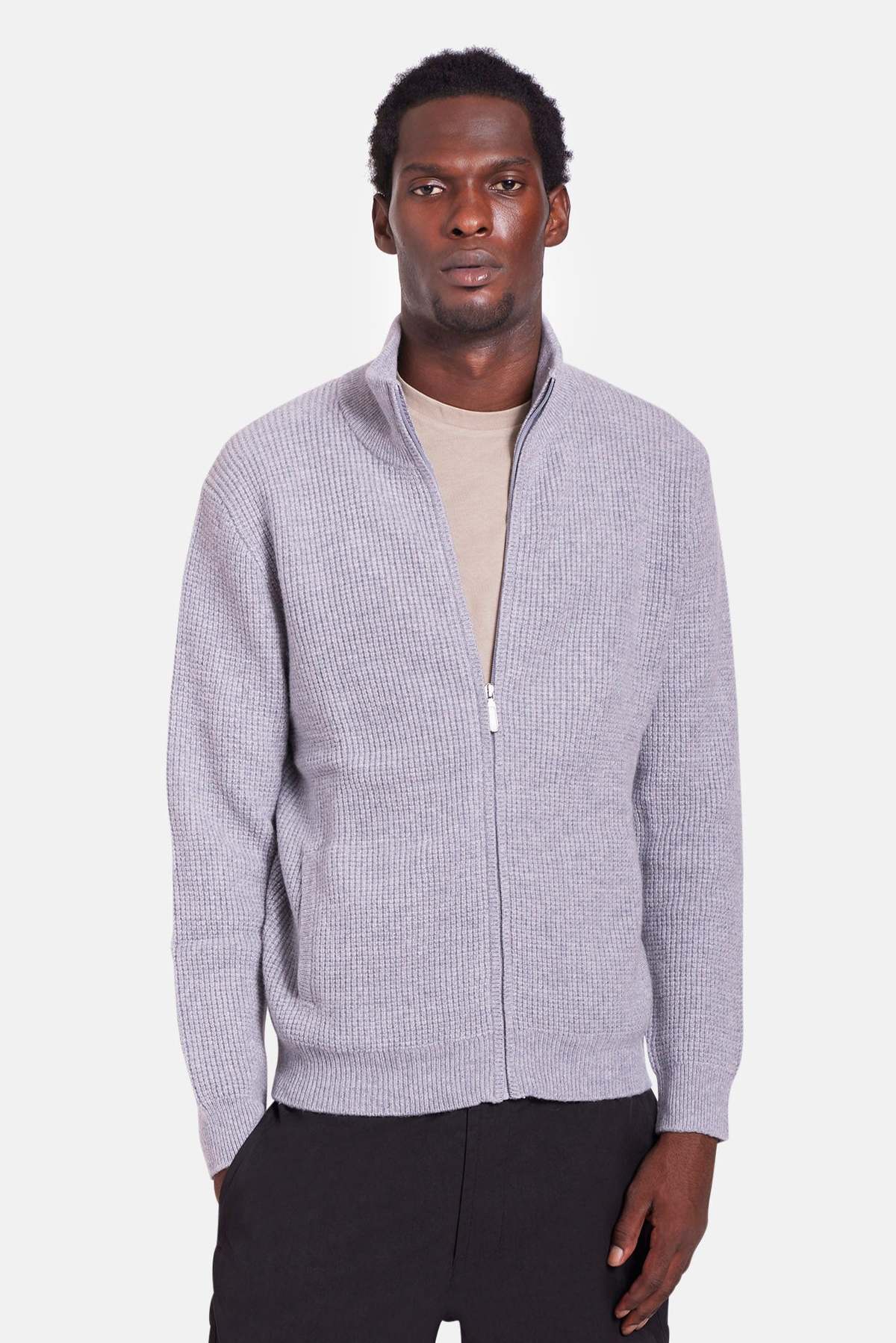 Blue&Cream Kenny Cash Waffle Zip Up Sweater - Image 2 of 7