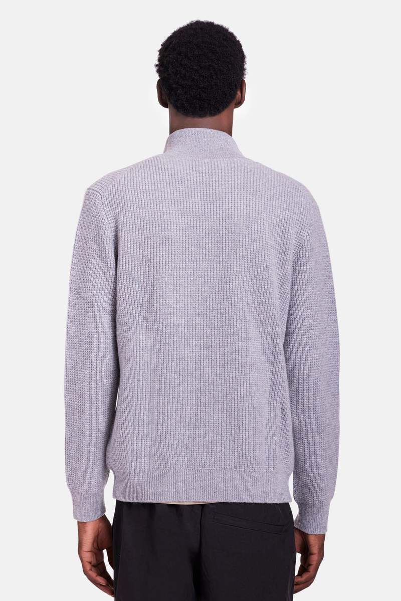 Blue&Cream Kenny Cash Waffle Zip Up Sweater