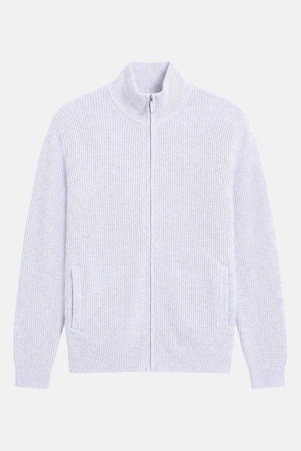 Blue&Cream Kenny Cash Waffle Zip Up Sweater