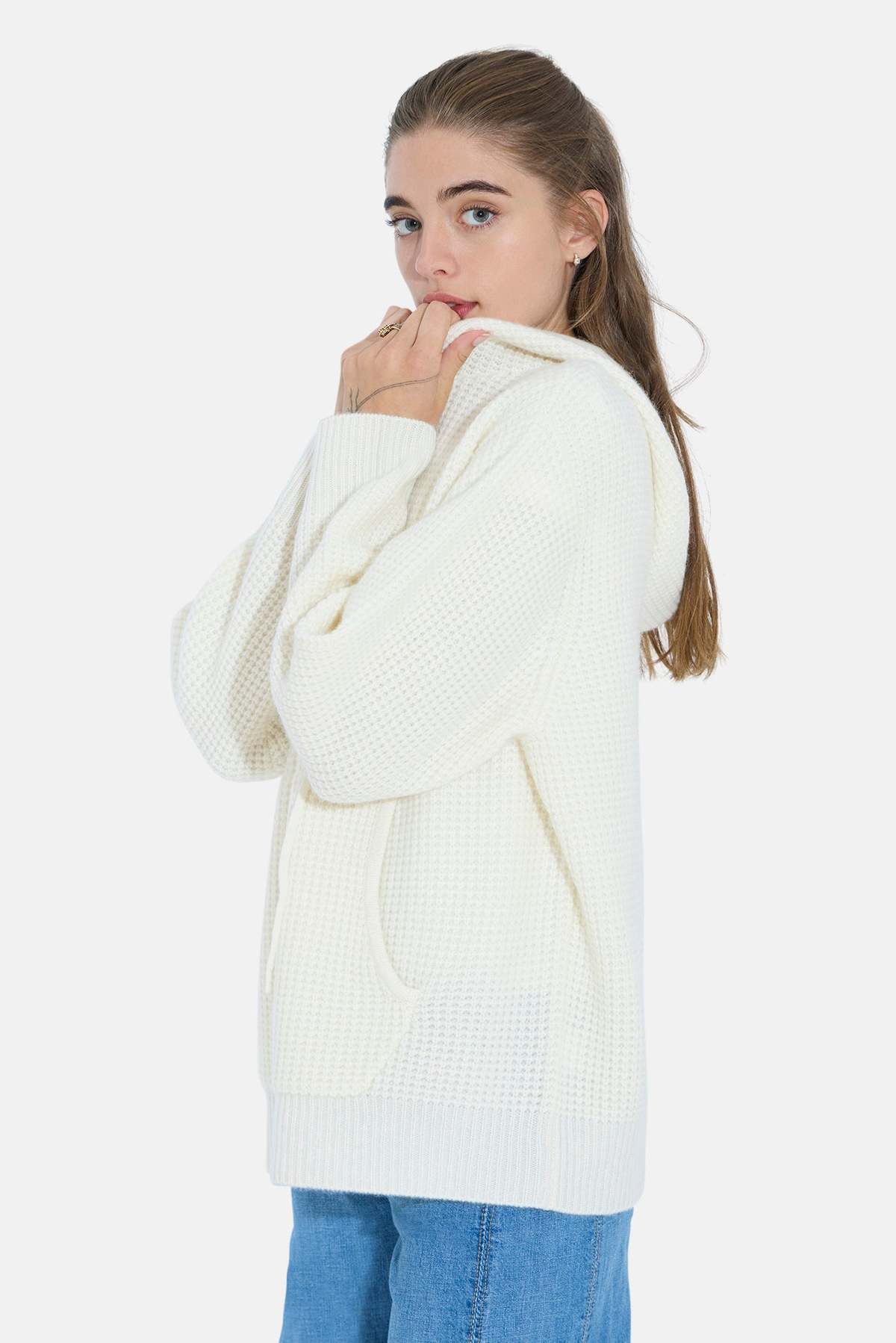 Blue&Cream Montecito Waffle Pullover Hoodie - Image 4 of 6