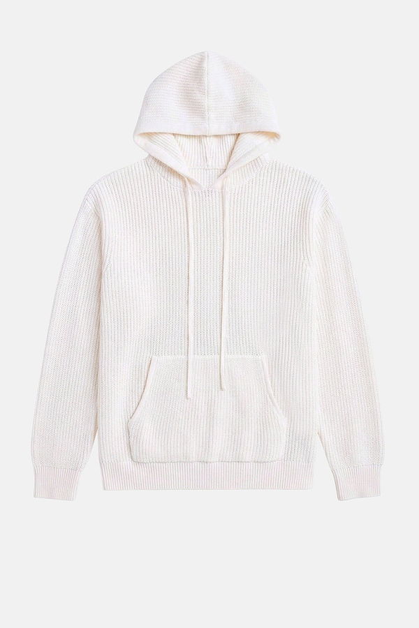 Blue&Cream Perry Ribbed Hoodie