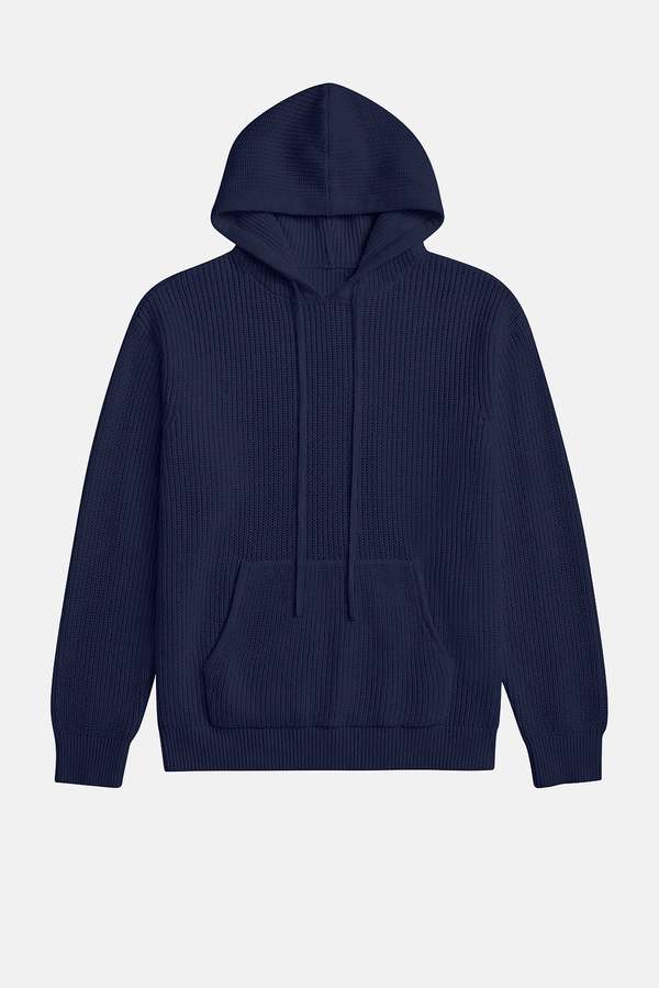 Blue&Cream Perry Ribbed Hoodie