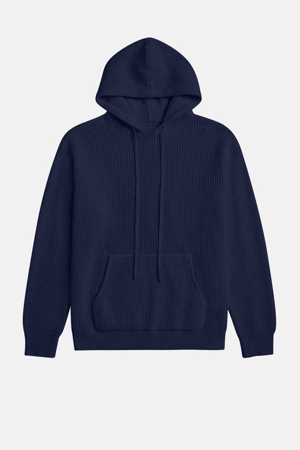 Blue&Cream Perry Ribbed Hoodie