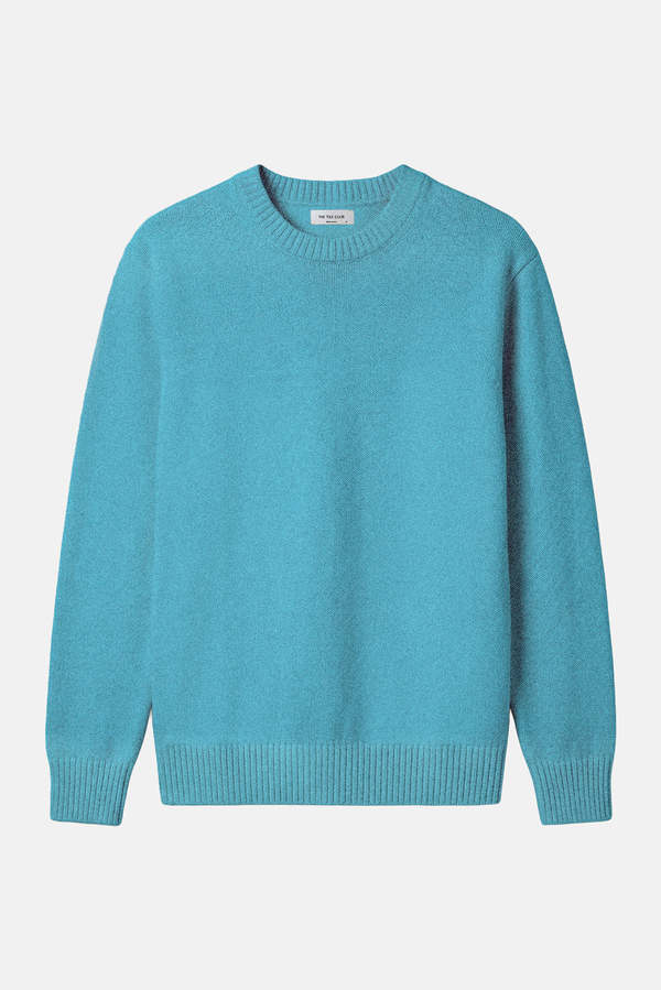 The Tile Club Winslow Oversized Cashmere Crew - Jade