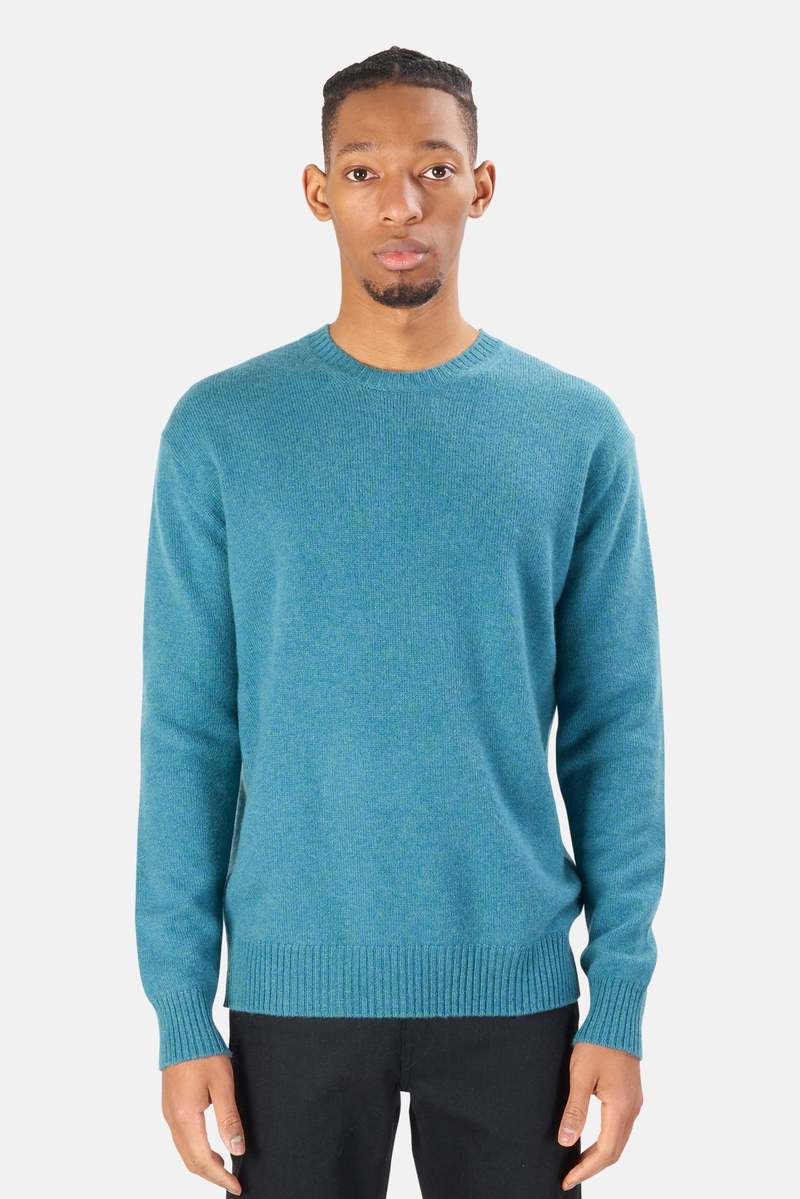 The Tile Club Winslow Oversized Cashmere Crew - Jade