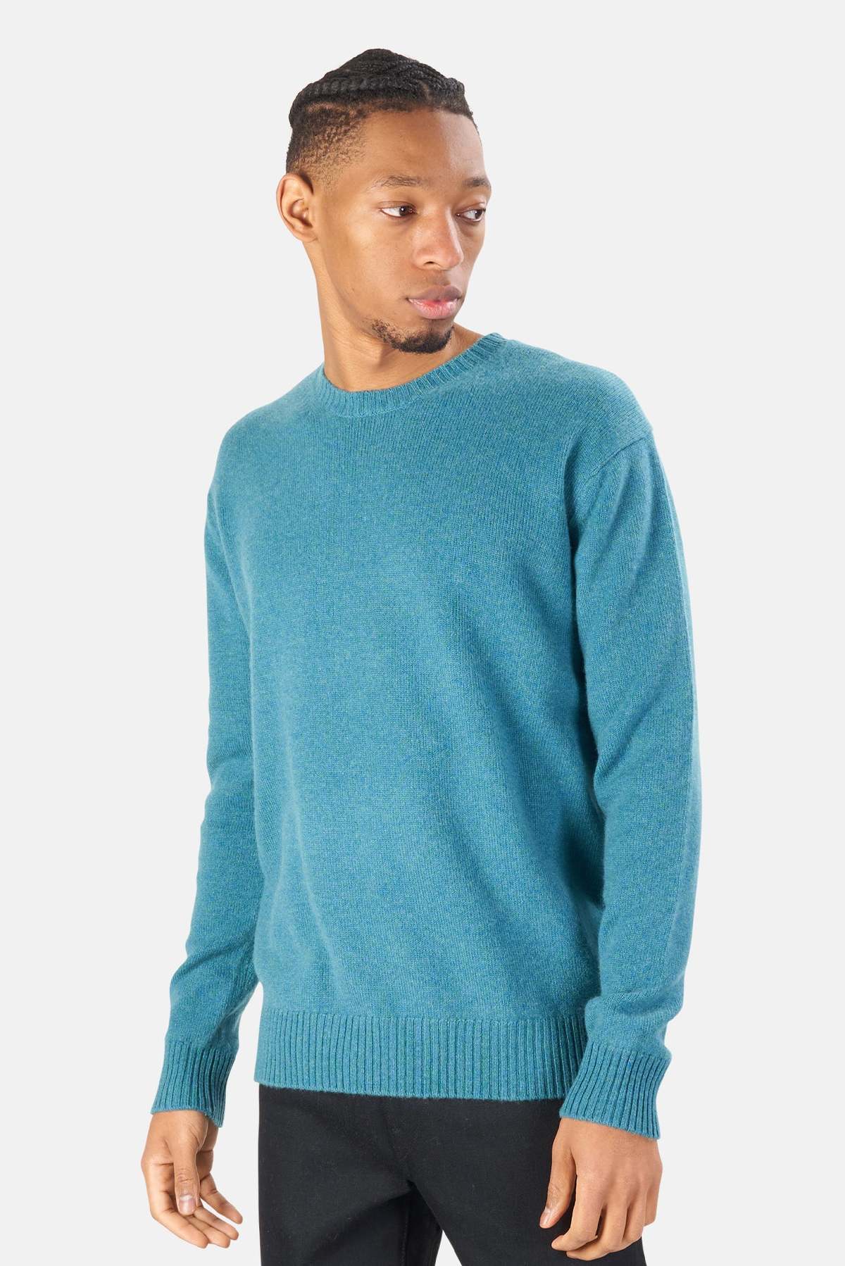 The Tile Club Winslow Oversized Cashmere Crew - Jade - Image 4 of 7