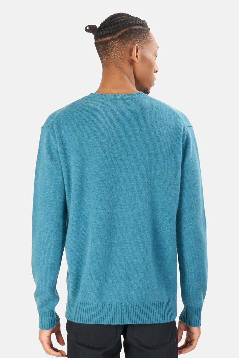 The Tile Club Winslow Oversized Cashmere Crew - Jade