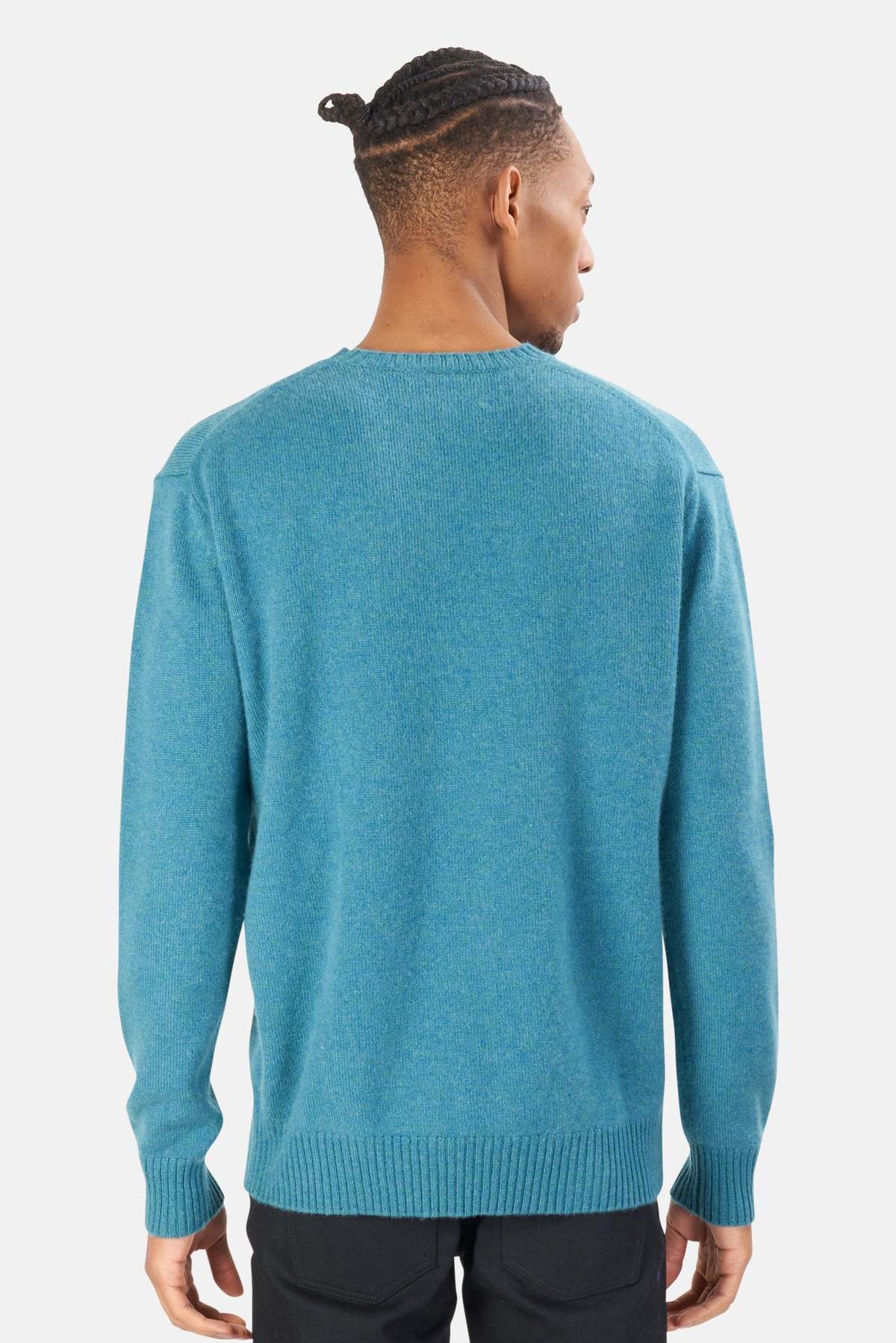 The Tile Club Winslow Oversized Cashmere Crew - Jade - Image 5 of 7
