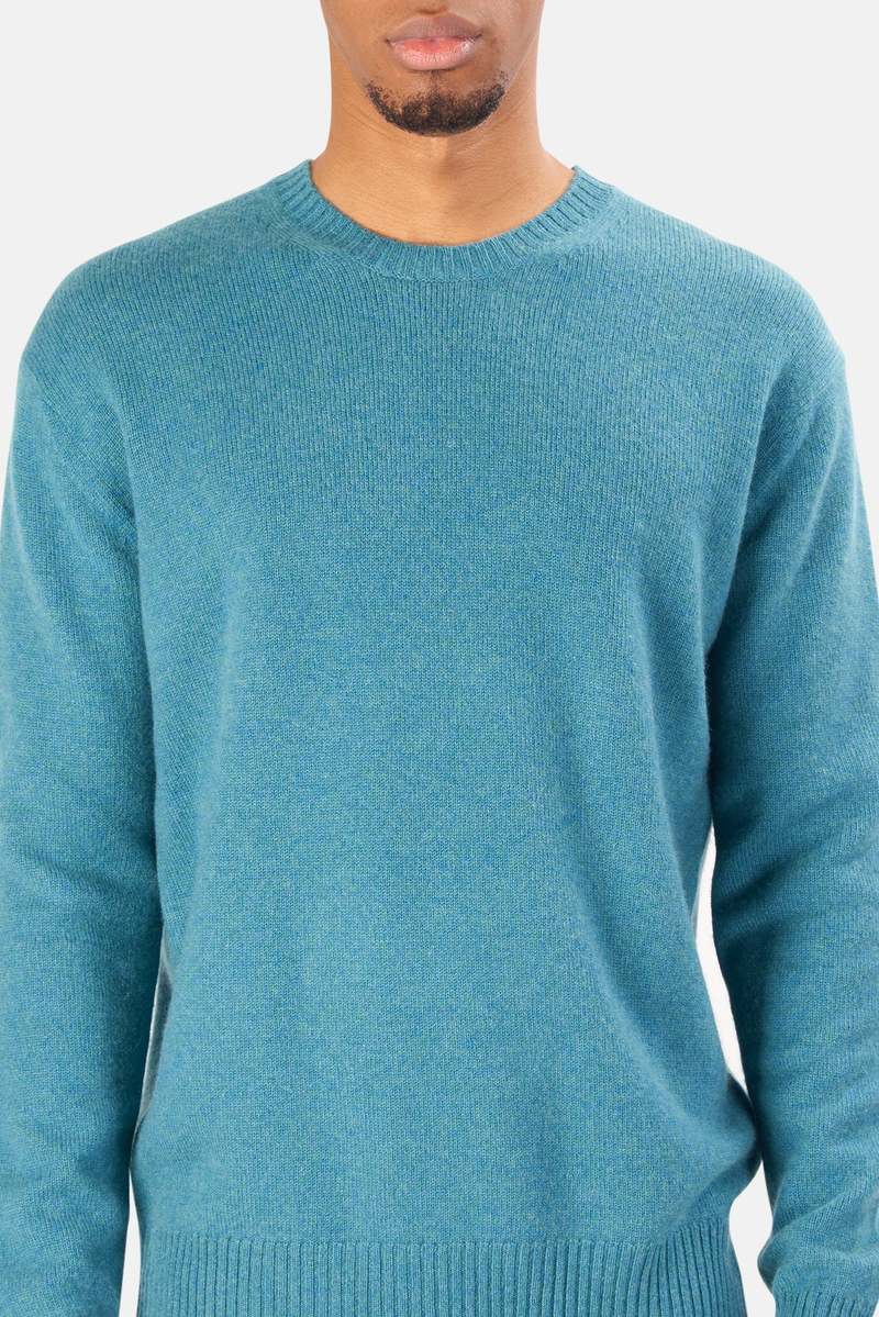 The Tile Club Winslow Oversized Cashmere Crew - Jade