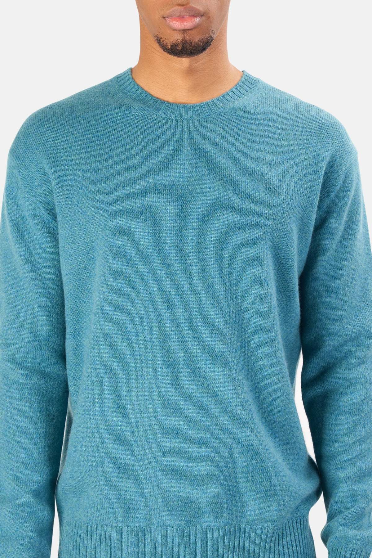 The Tile Club Winslow Oversized Cashmere Crew - Jade - Image 6 of 7
