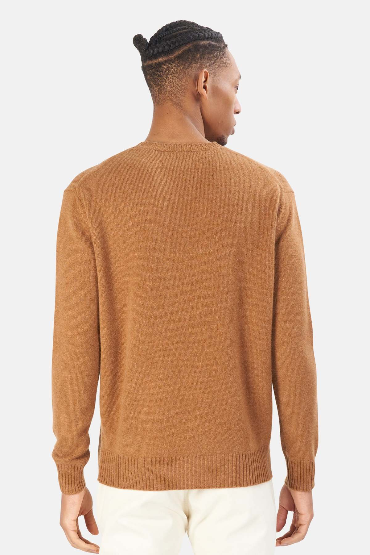 The Tile Club Winslow Oversized Cashmere Crew - Pecan Rust - Image 5 of 7