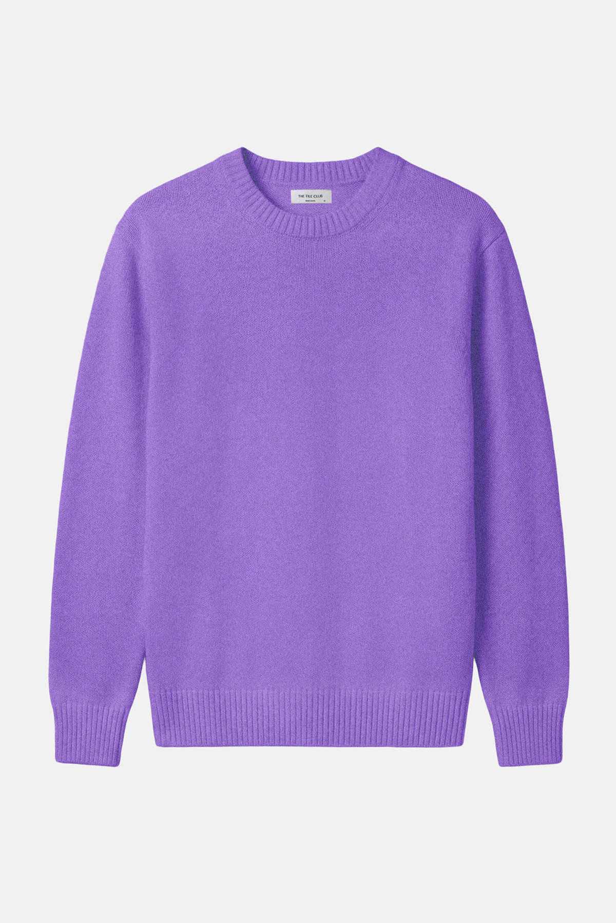 The Tile Club Winslow Oversized Cashmere Crew - Purple - Image 1 of 7