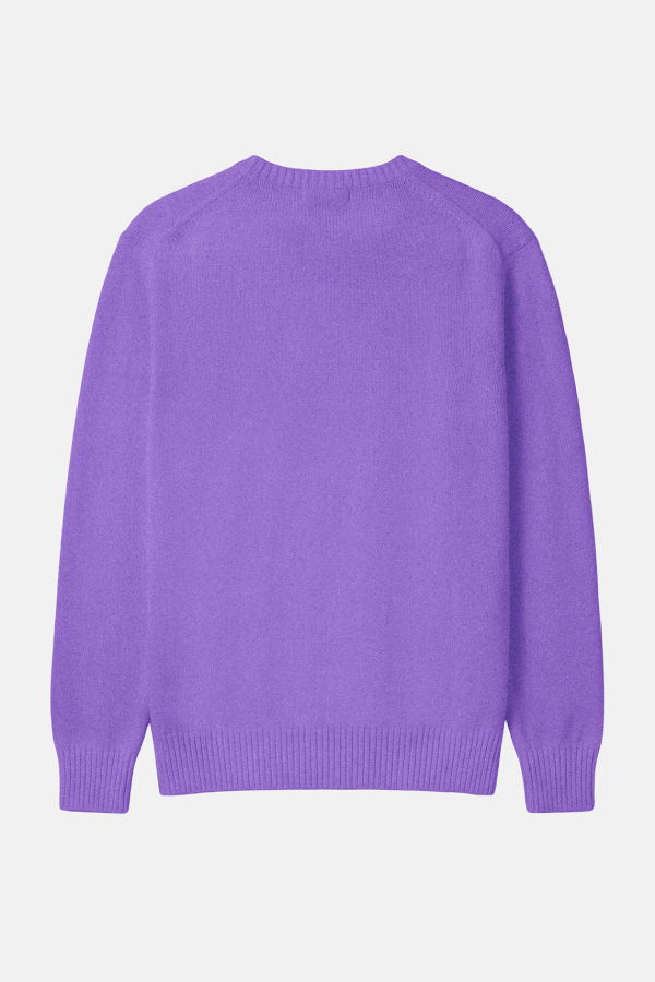 The Tile Club Winslow Oversized Cashmere Crew - Purple