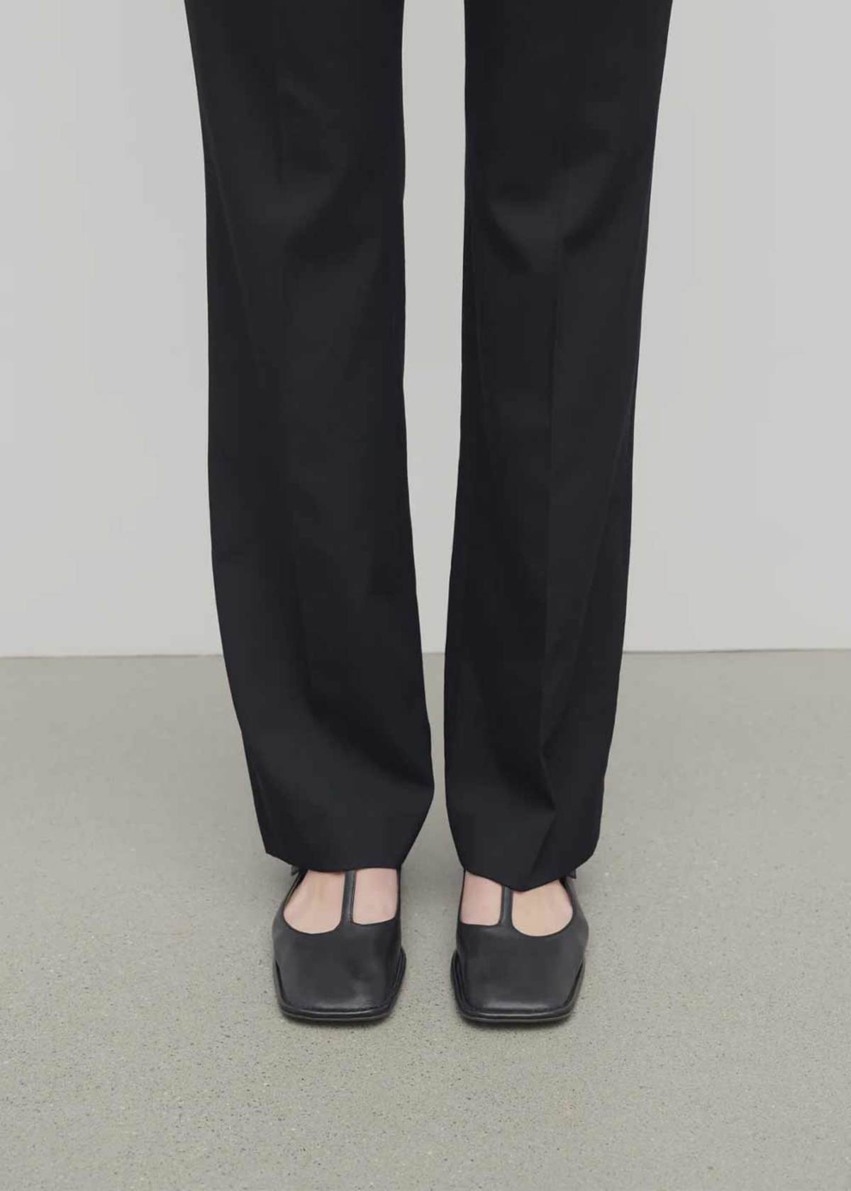 The Row Square T-Strap Flats - Black - Image 4 of 4