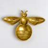 India Handicrafts Inc Bee Shaped Gold Textured Tray - Thumbnail 6