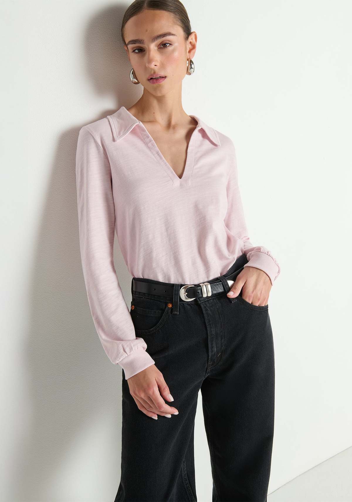 Nation Kimberley Polo Tee - Blush - Image 1 of 3