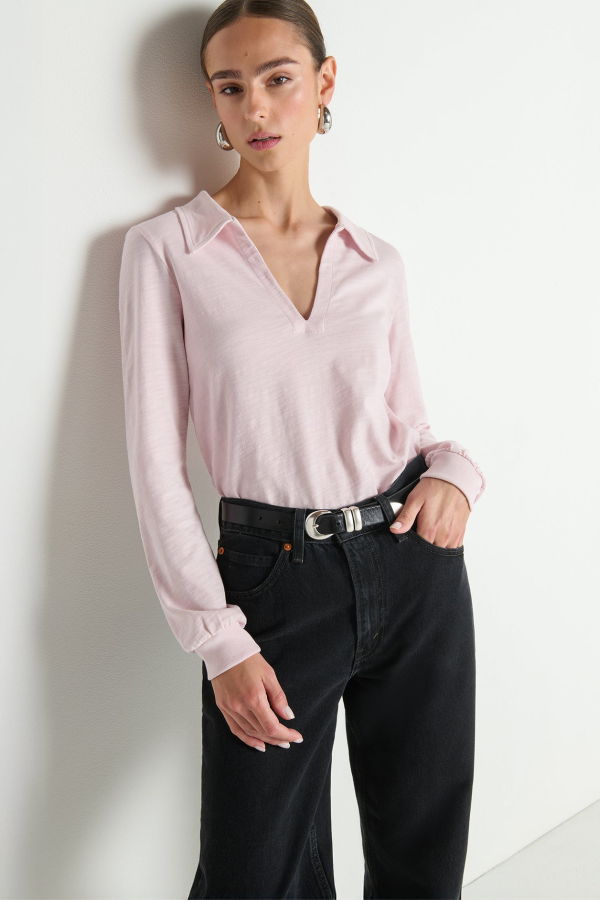 Nation Kimberley Polo Tee - Blush