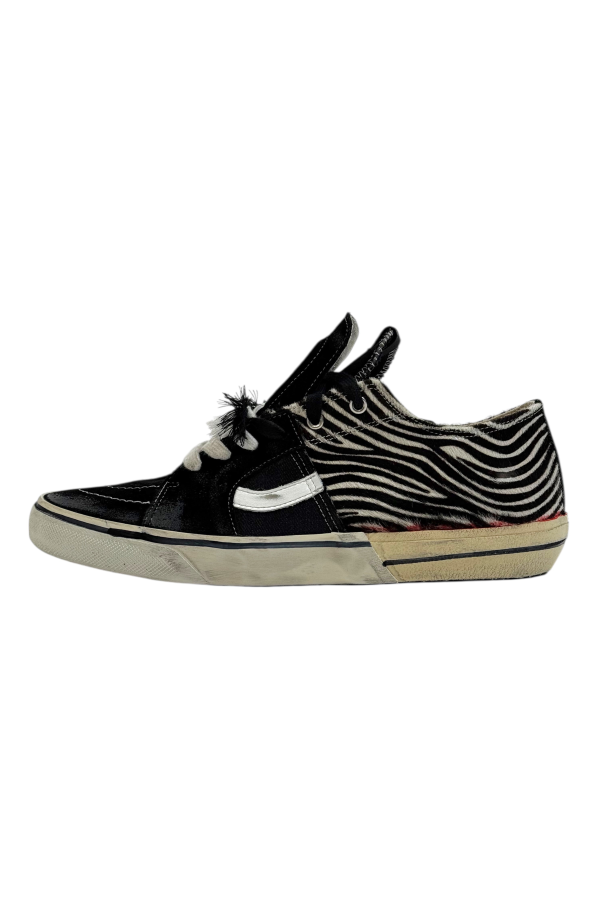 Souk Eye Carly Low Black & Zebra Sneakers