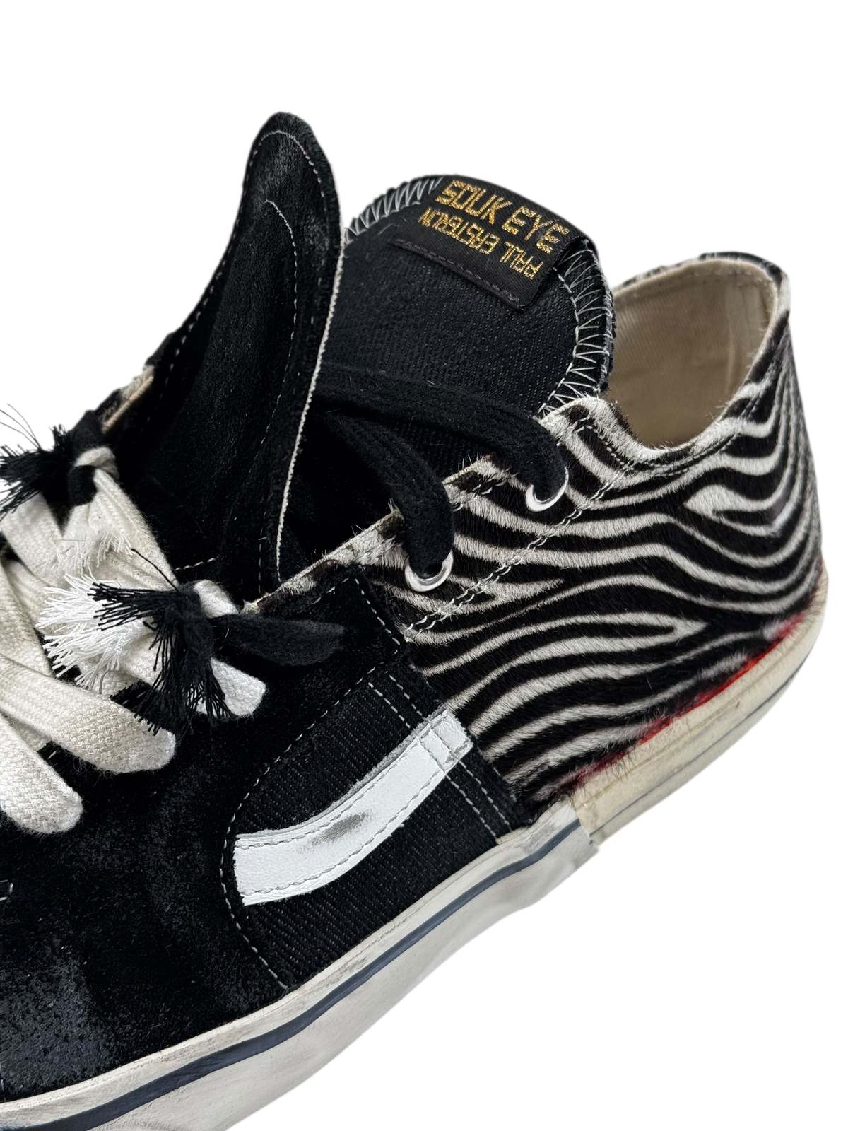 Souk Eye Carly Low Black & Zebra Sneakers - Image 4 of 5