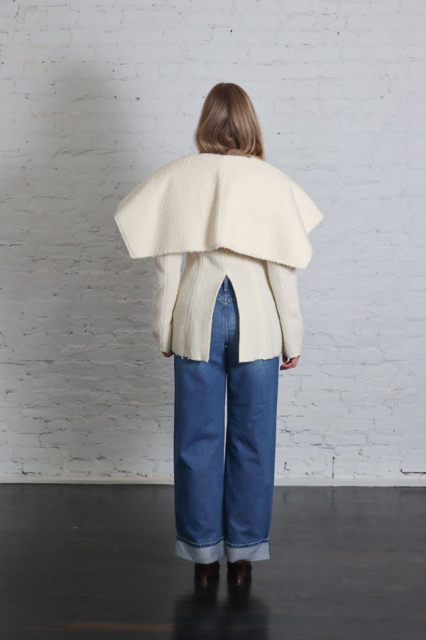 A.W.A.K.E. MODE Fitted Jacket - Ecru