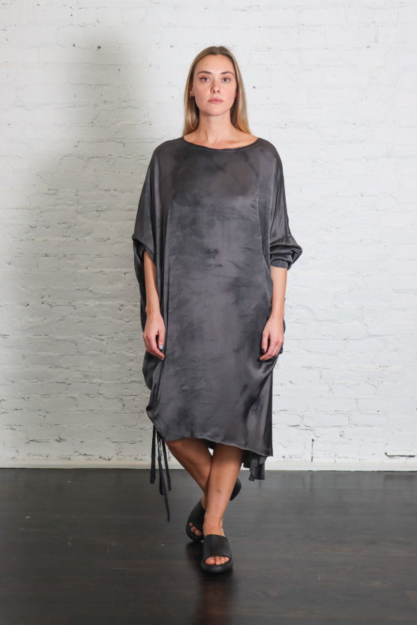 Sanctamuerte Oversized Midi Dress - Emerald Grey