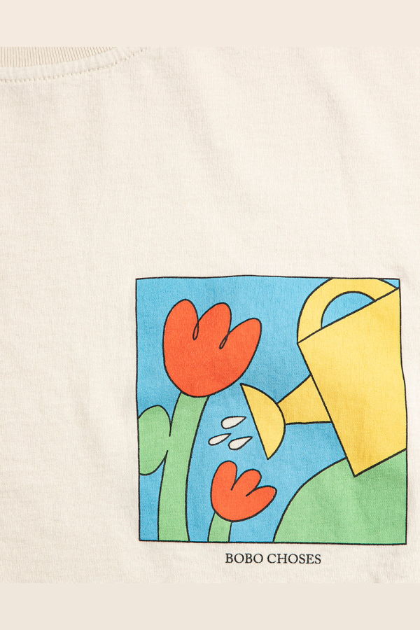 KIDS Bobo Choses Gardening Time Cropped T-Shirt - White