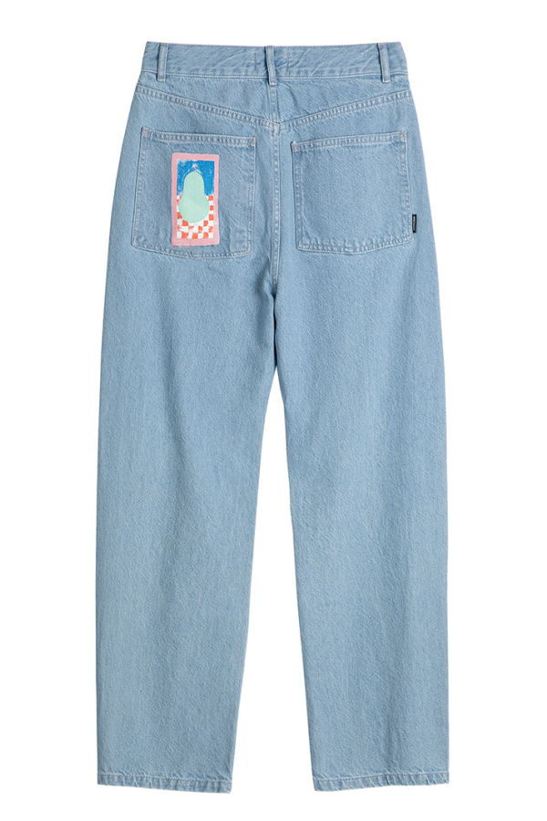Bobo Choses High Waist Simple Pear Print Pants - Blue