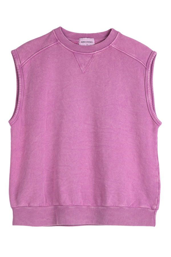 Bobo Choses Woman Sleeveless Sweatshirt Washed Purple