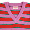 Bobo Choses V-Neck Multicolour Stripes Vest - Pink - Thumbnail 2