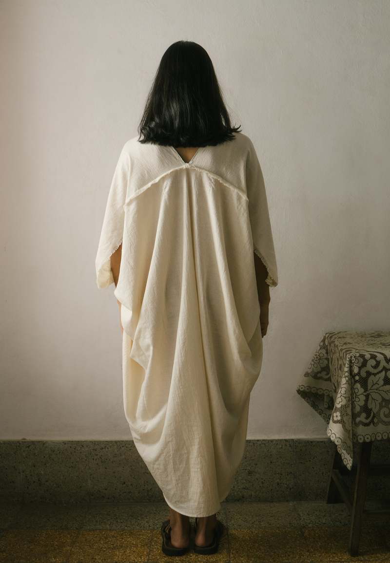 IKKIVI Clara Kaftan Dress - Off-White