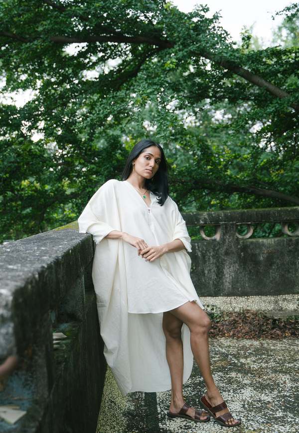 IKKIVI Clara Kaftan Dress - Off-White
