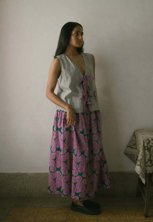 IKKIVI Clover Reversible Waistcoat - Multi-Color