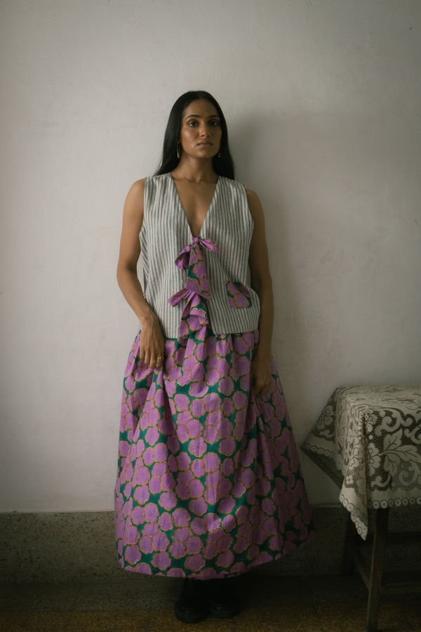 IKKIVI Clover Skirt Set - Pink