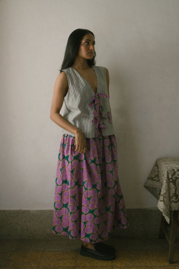 IKKIVI Clover Skirt Set - Pink