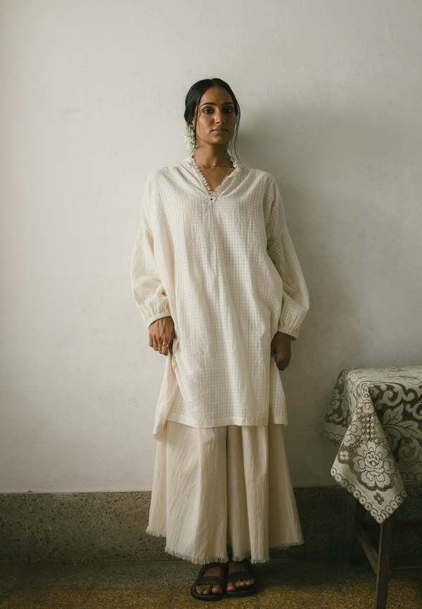 IKKIVI Iffat Tunic Dress - Off White