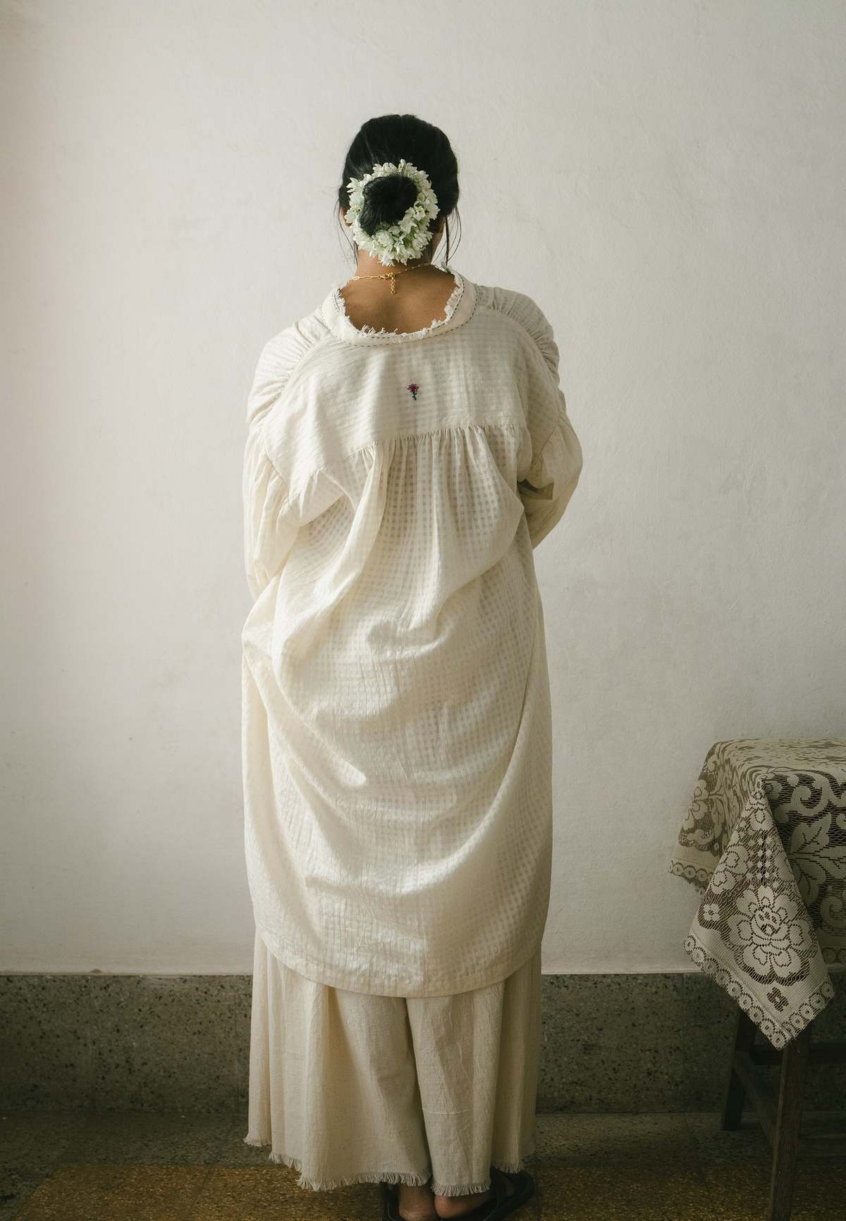 IKKIVI Iffat Tunic Dress - Off White - Image 4 of 5