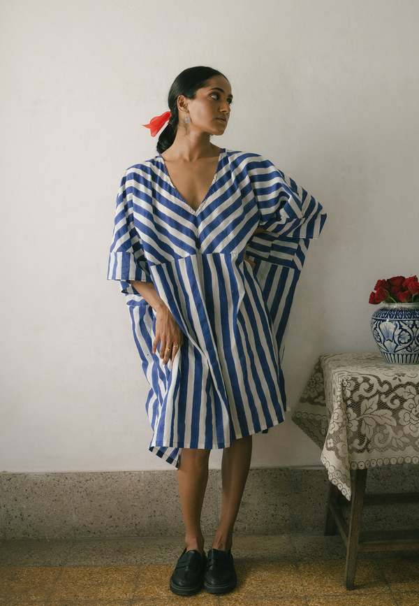 IKKIVI Kylo Kaftan Dress - Blue