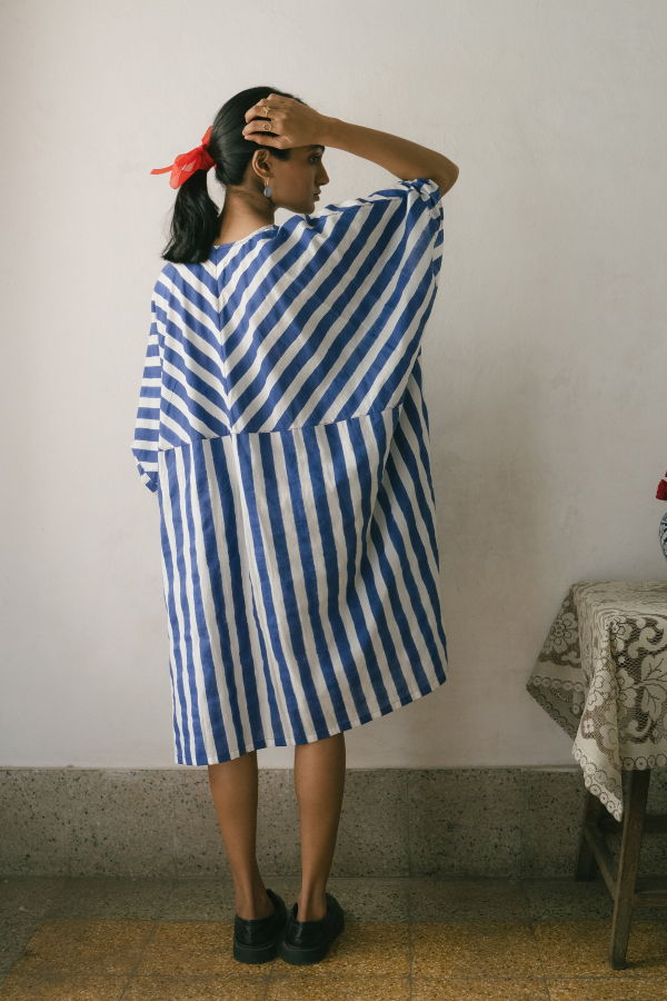 IKKIVI Kylo Kaftan Dress - Blue