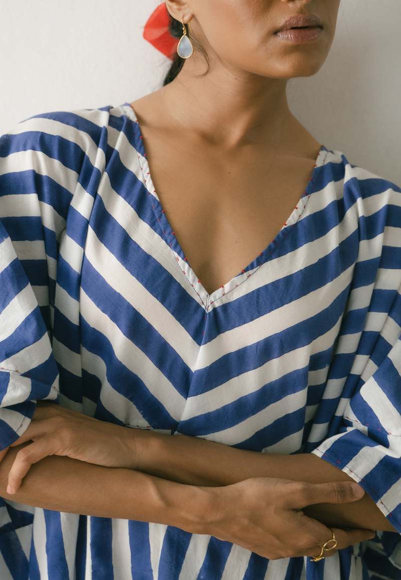 IKKIVI Kylo Kaftan Dress - Blue