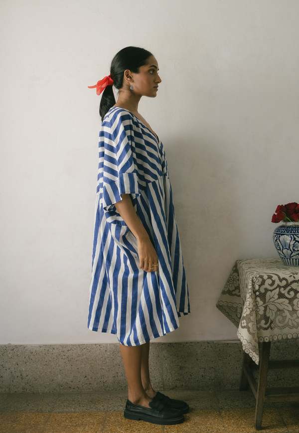 IKKIVI Kylo Kaftan Dress - Blue